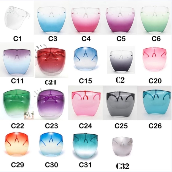 NEW FACE OVERSIZED GLASSES PLASTIC ANTI FOG EYE UV PROTECTION SUNGLASSES UNISEX - Picture 2 of 4